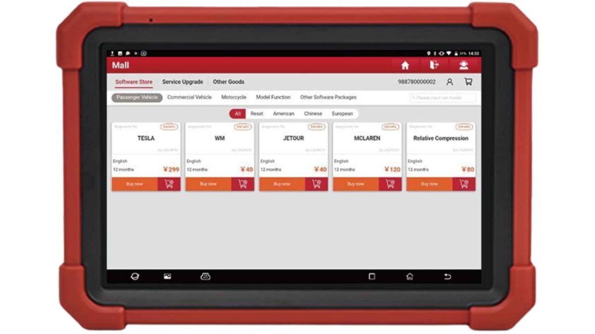 جهاز فحص أعطال السيارة لانش X-431 PRO SE